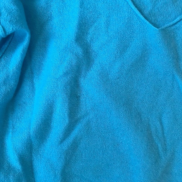 Free People Harmony Cashmere V Sweater in Grecian Sea Size XSmall NWT Defect - Picture 14 of 16